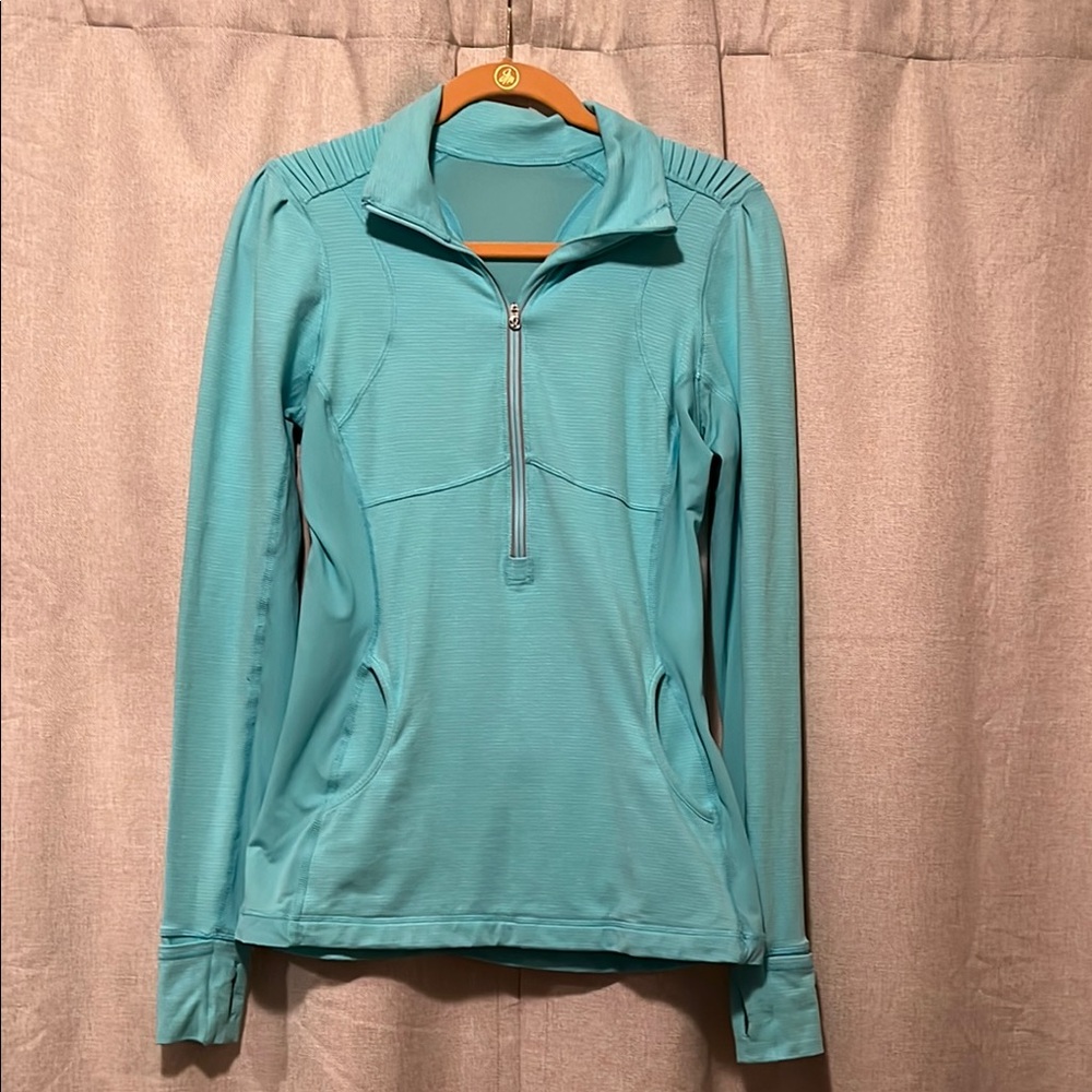 Lululemon Run Full Tilt Half Zipper Pullover Ruffle Women's Size 8